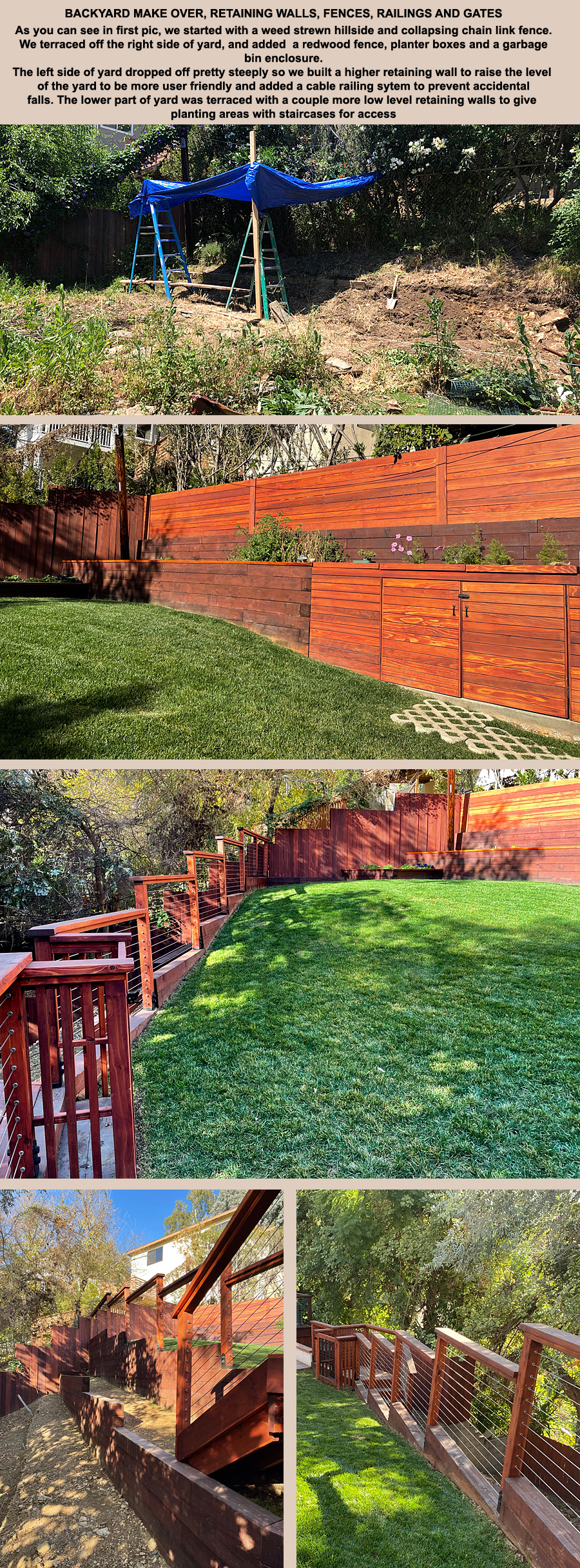 retaining walls and railings